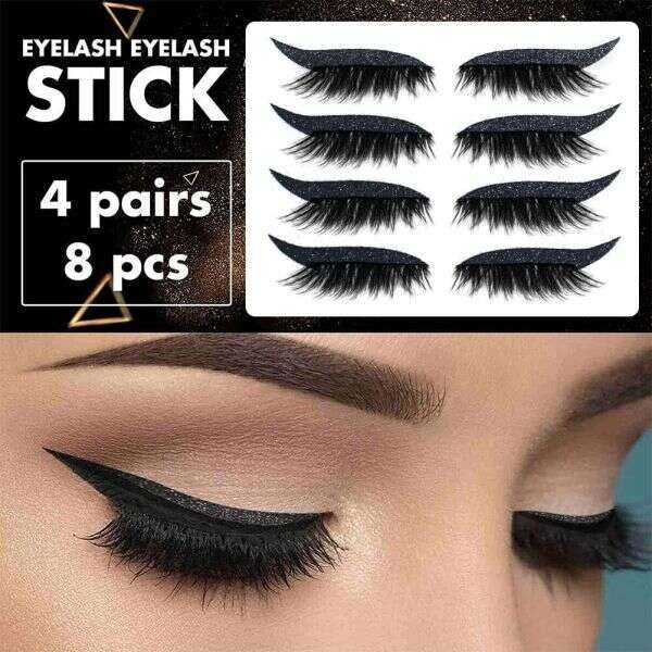 BellaLuna 8 Komada Šljokastih Eyeliner Naljepnica s Trepavicama