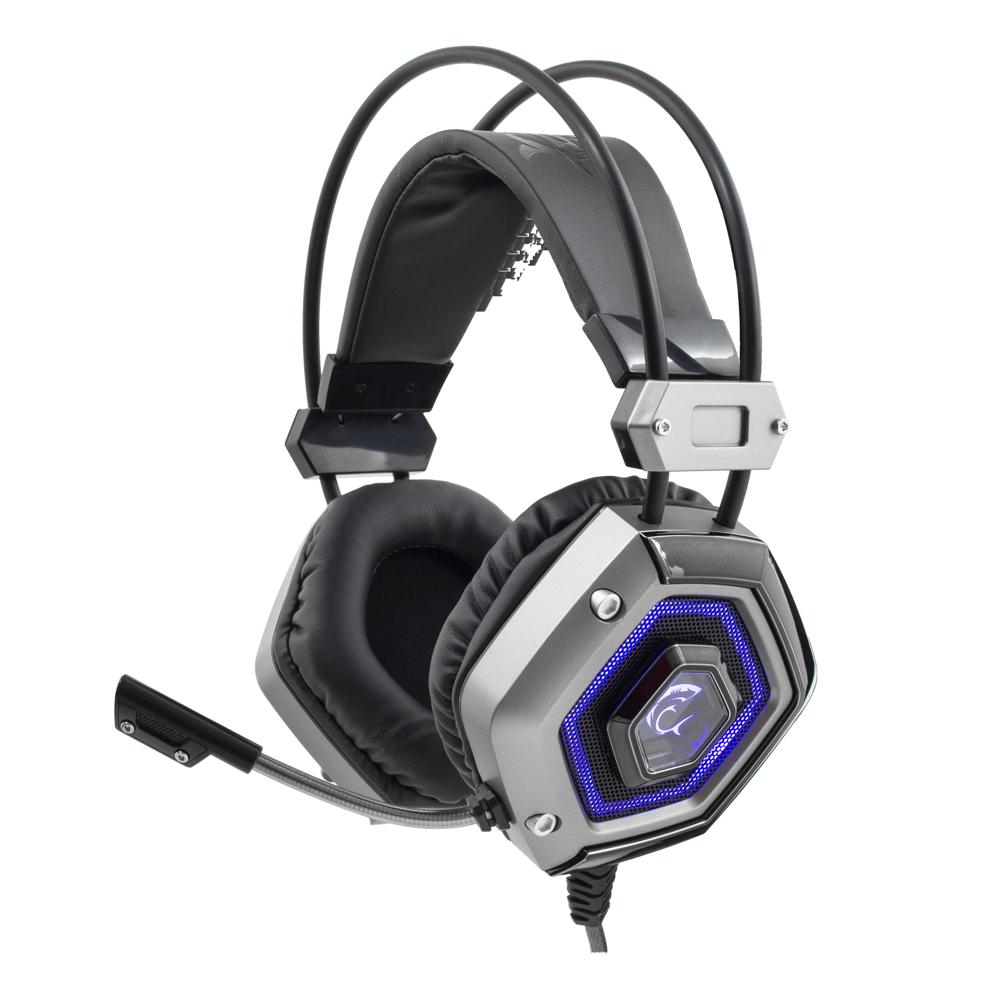 Gaming Slušalice White Shark GH-1841 Lion Crno/Srebrne s Plavim Osvjetljenjem