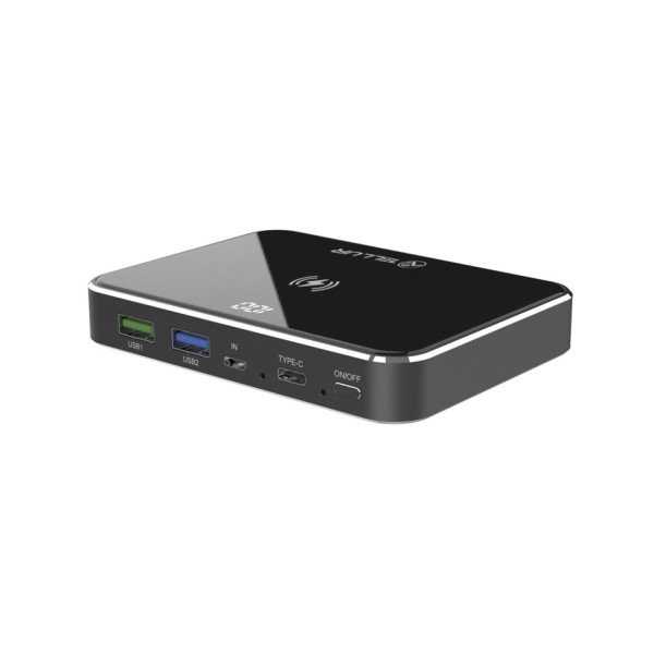 TELLUR POWER BANK GPD100 Graphene 10000mAh, Qi Wireless, QC3.0, PD Crna