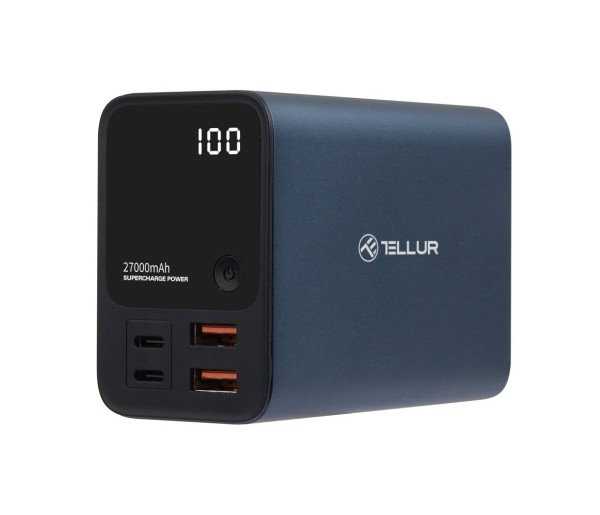 TELLUR POWER BANK PD903 Ultra Pro 10000mAh, 2xQC3.0, 2xPD100W Plavi