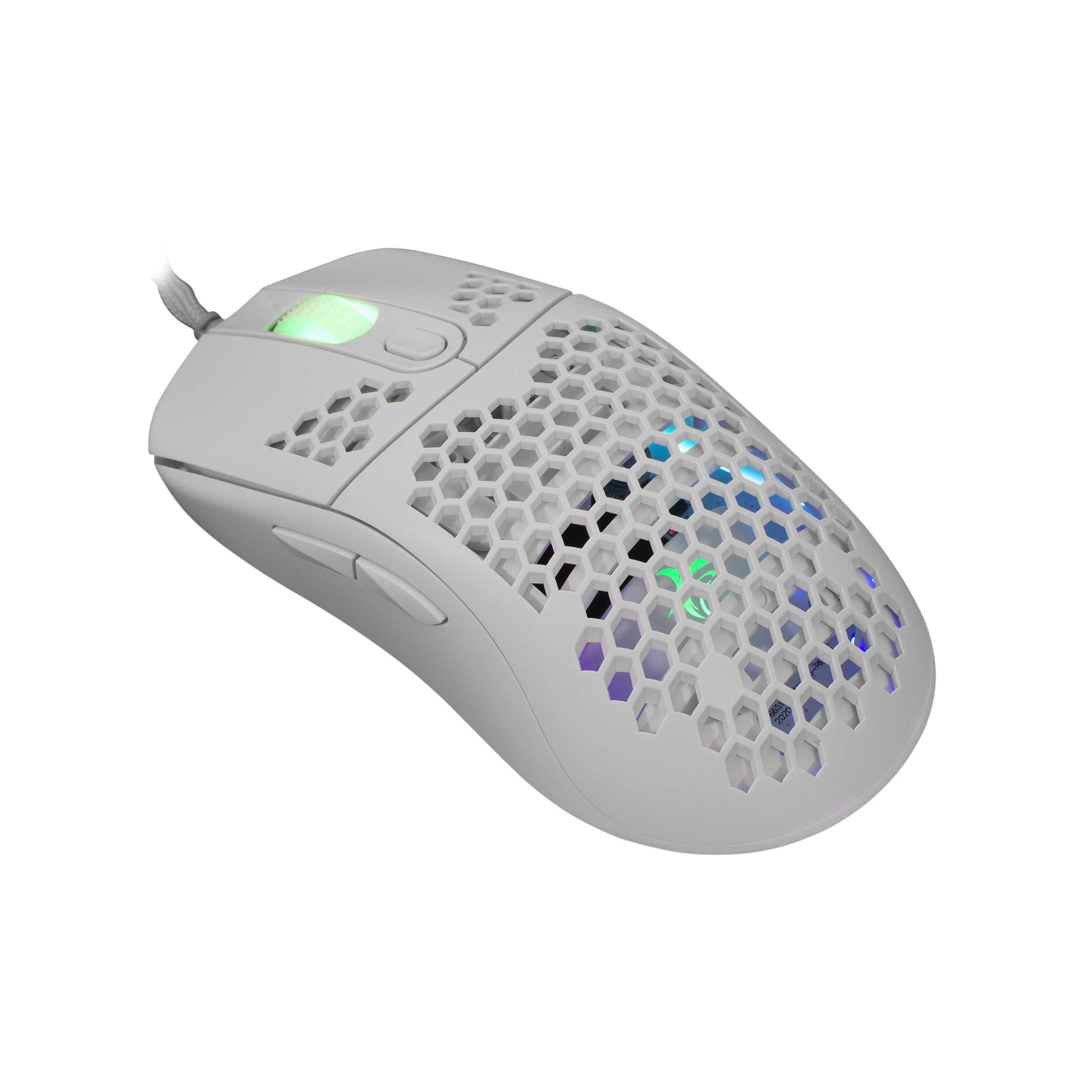 White Shark GM-5007 Galahad Bijeli Gaming Miš 6.400 DPI RGB